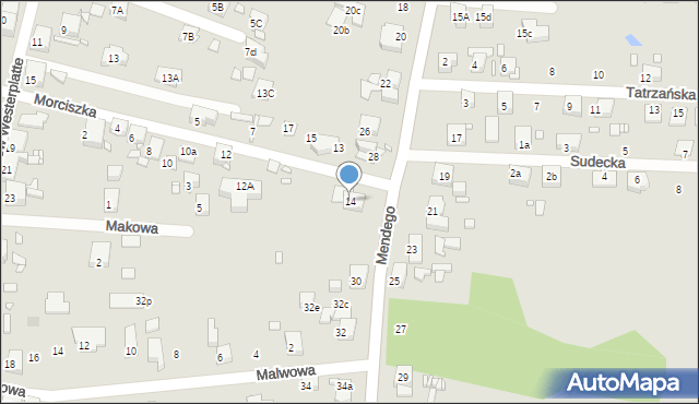 Zabrze, Morciszka Stanisława, 14, mapa Zabrza