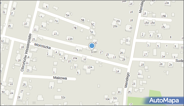 Zabrze, Morciszka Stanisława, 7, mapa Zabrza