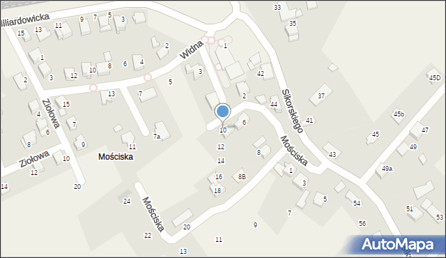 Zabrzeg, Mościska, 4, mapa Zabrzeg