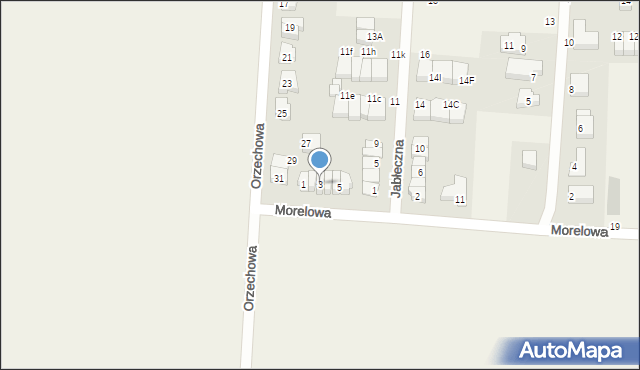 Zacharzyce, Morelowa, 3, mapa Zacharzyce