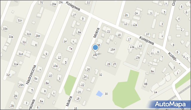Zagościniec, Mokra, 34, mapa Zagościniec