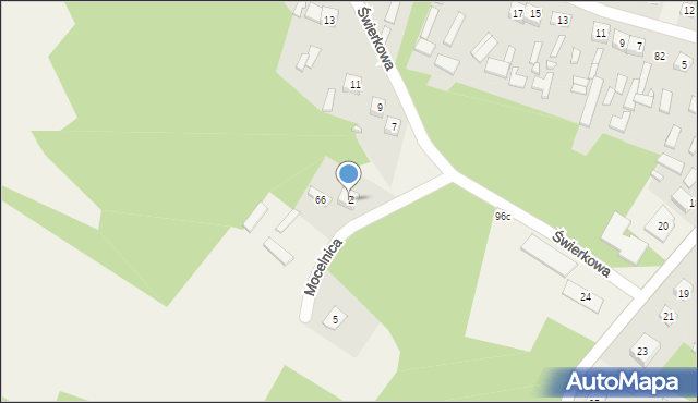 Zajączków, Mocelnica, 2a, mapa Zajączków