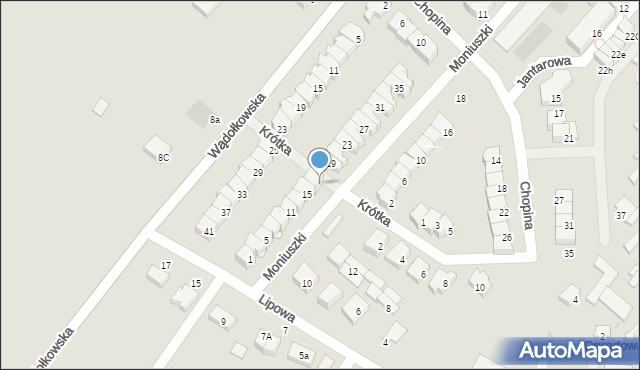 Zambrów, Moniuszki Stanisława, 17, mapa Zambrów