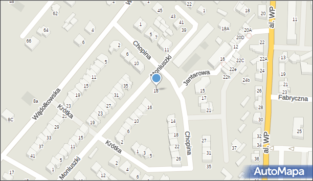 Zambrów, Moniuszki Stanisława, 18, mapa Zambrów