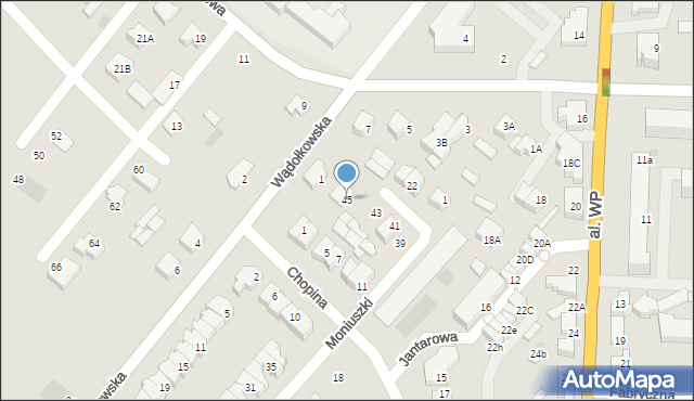 Zambrów, Moniuszki Stanisława, 45, mapa Zambrów
