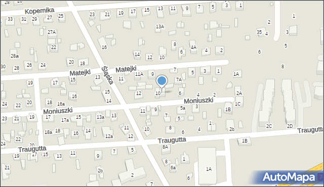 Zamość, Moniuszki Stanisława, 8, mapa Zamościa