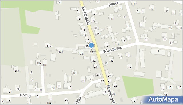 Żarki, Moniuszki Stanisława, 35, mapa Żarki