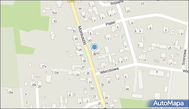 Żarki, Moniuszki Stanisława, 36, mapa Żarki