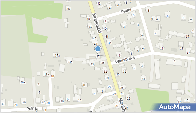 Żarki, Moniuszki Stanisława, 37, mapa Żarki