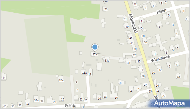 Żarki, Moniuszki Stanisława, 37a, mapa Żarki