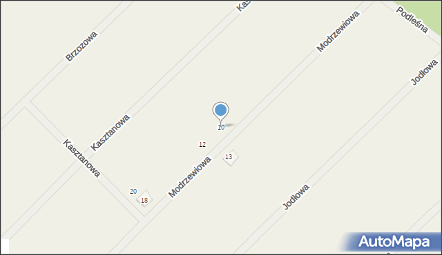 Żarowo, Modrzewiowa, 10, mapa Żarowo