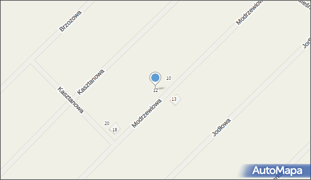 Żarowo, Modrzewiowa, 12, mapa Żarowo