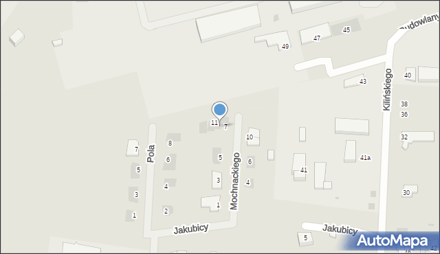 Żary, Mochnackiego Maurycego, 9, mapa Żary