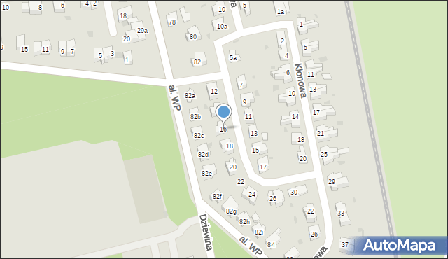 Żary, Modrzewiowa, 16, mapa Żary