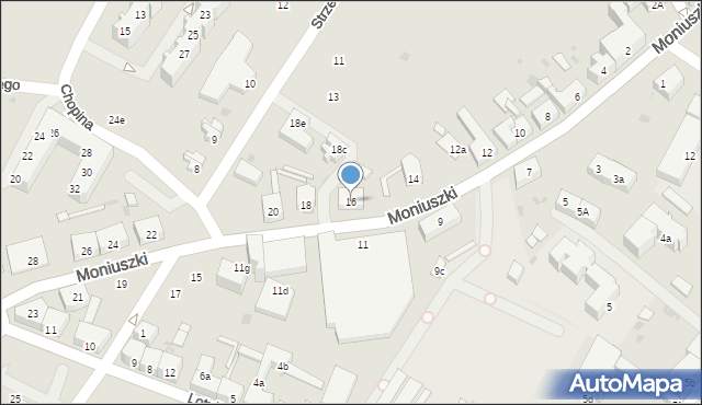 Żary, Moniuszki Stanisława, 16, mapa Żary