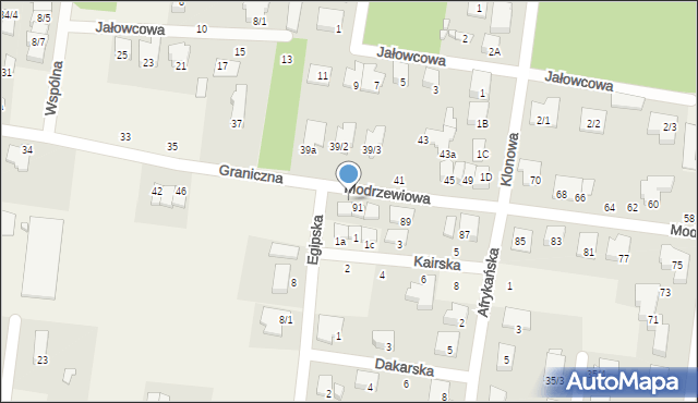 Zaścianki, Modrzewiowa, 95, mapa Zaścianki