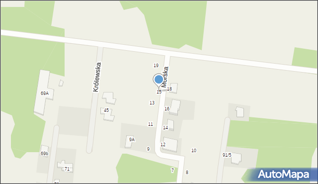 Zaścianki, Morska, 15, mapa Zaścianki