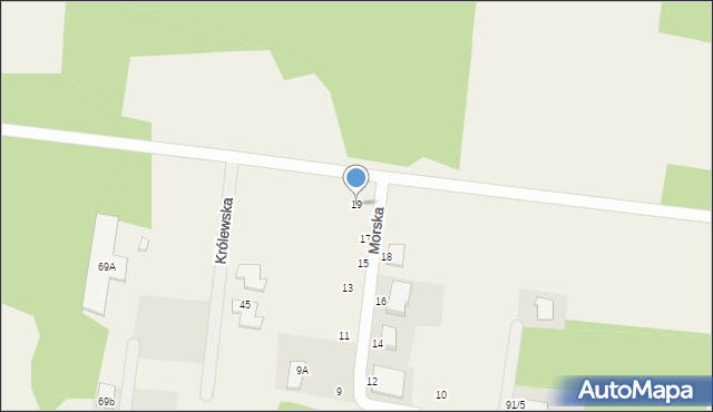 Zaścianki, Morska, 19, mapa Zaścianki