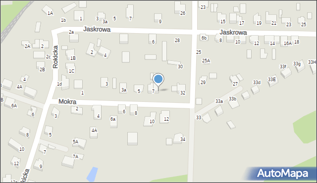 Zawiercie, Mokra, 7A, mapa Zawiercie