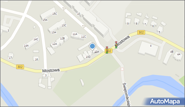 Zbąszyń, Mostowa, 10b, mapa Zbąszyń