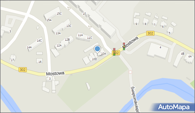 Zbąszyń, Mostowa, 10c, mapa Zbąszyń