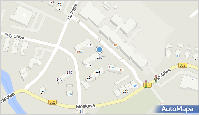 Zbąszyń, Mostowa, 13C, mapa Zbąszyń