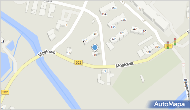 Zbąszyń, Mostowa, 16, mapa Zbąszyń