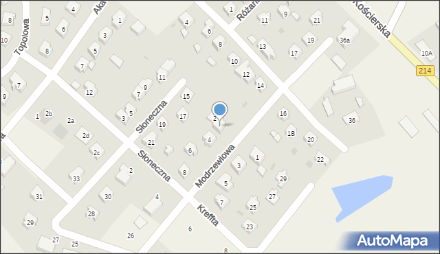 Zblewo, Modrzewiowa, 2A, mapa Zblewo