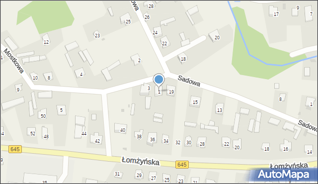 Zbójna, Mostkowa, 1, mapa Zbójna