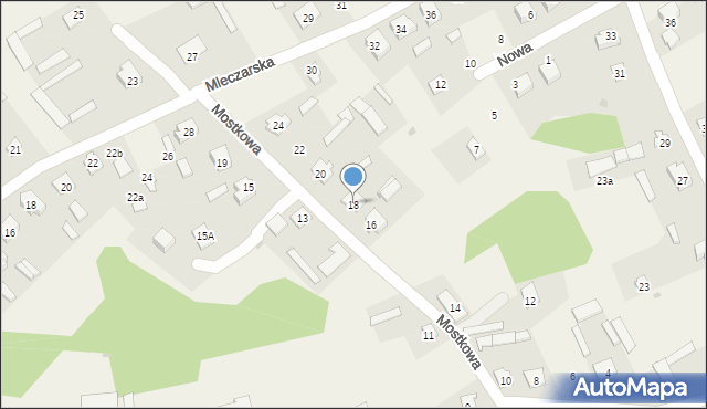 Zbójna, Mostkowa, 18, mapa Zbójna