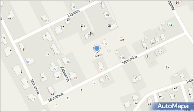Zbrosławice, Morcinka Gustawa, 12a, mapa Zbrosławice