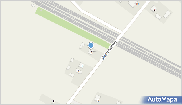Zbydniów, Modrzewiowa, 2, mapa Zbydniów