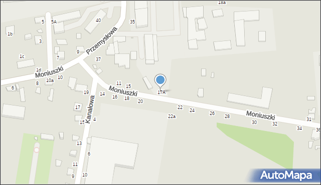 Zduńska Wola, Moniuszki Stanisława, 17A, mapa Zduńska Wola