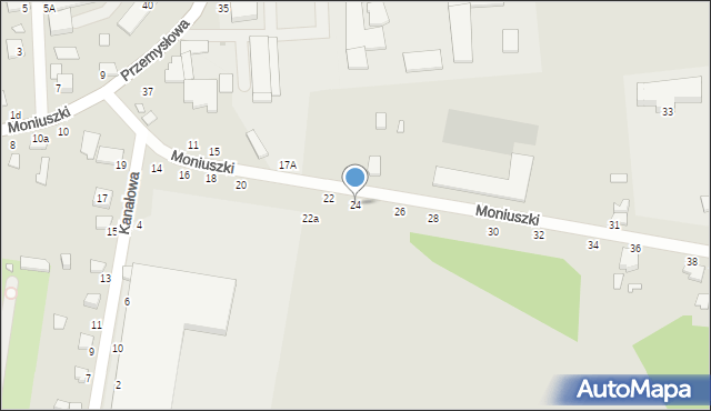 Zduńska Wola, Moniuszki Stanisława, 24, mapa Zduńska Wola