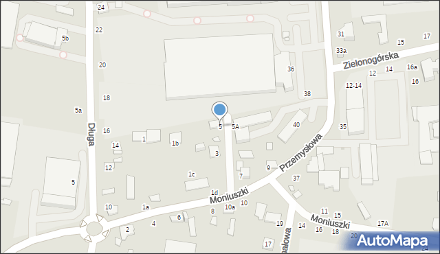 Zduńska Wola, Moniuszki Stanisława, 5, mapa Zduńska Wola