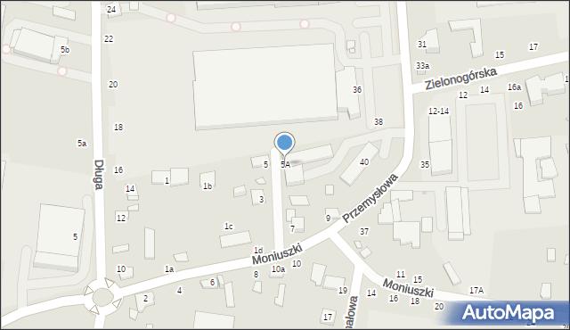Zduńska Wola, Moniuszki Stanisława, 5A, mapa Zduńska Wola