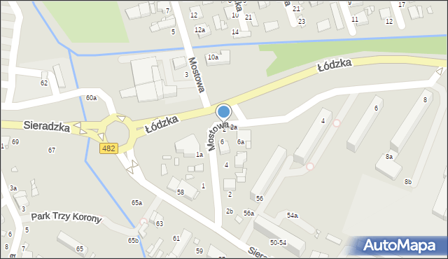 Zduńska Wola, Mostowa, 8, mapa Zduńska Wola