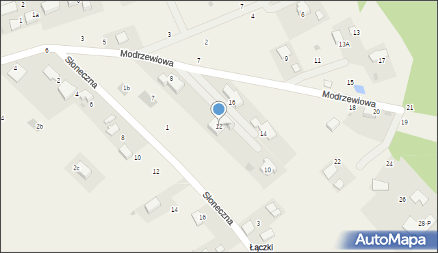Zelków, Modrzewiowa, 12, mapa Zelków