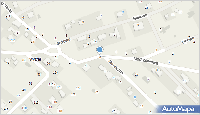 Zelków, Modrzewiowa, 6, mapa Zelków