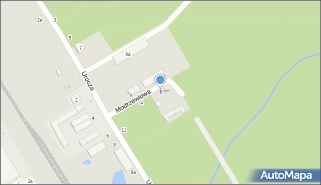 Zgierz, Modrzewiowa, 6, mapa Zgierz