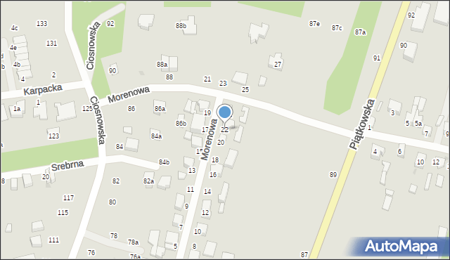 Zgierz, Morenowa, 22, mapa Zgierz