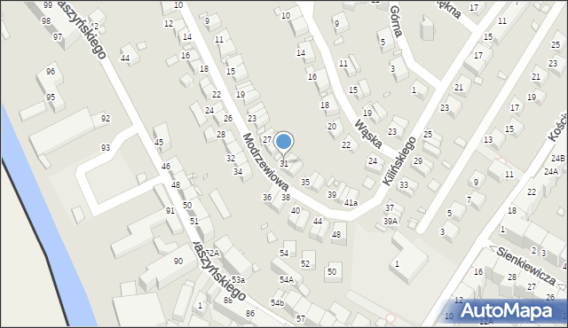 Zgorzelec, Modrzewiowa, 31, mapa Zgorzelec