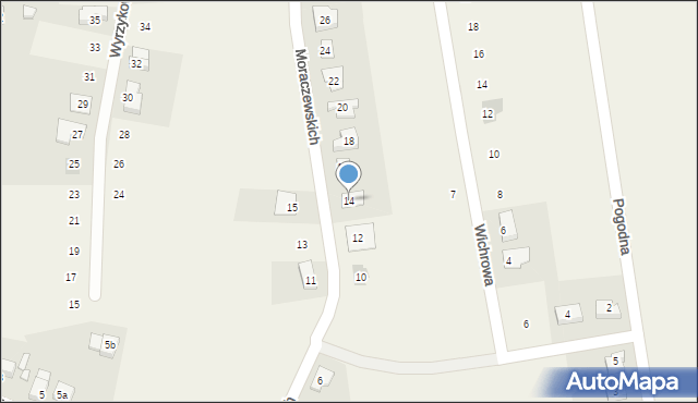 Zielątkowo, Moraczewskich B. i J., 14, mapa Zielątkowo