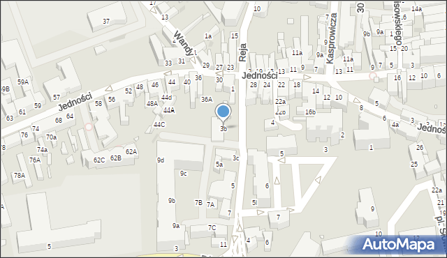 Zielona Góra, Moniuszki Stanisława, 3b, mapa Zielona Góra