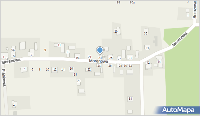 Zielonczyn, Morenowa, 23, mapa Zielonczyn