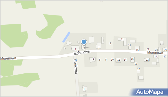 Zielonczyn, Morenowa, 5, mapa Zielonczyn