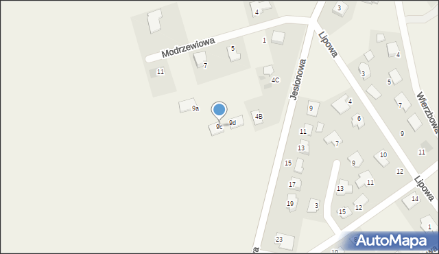 Złotniki Kujawskie, Modrzewiowa, 9c, mapa Złotniki Kujawskie