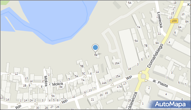 Złotów, Mokra, 6a, mapa Złotów