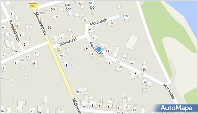 Żnin, Moniuszki Stanisława, 6, mapa Żnin