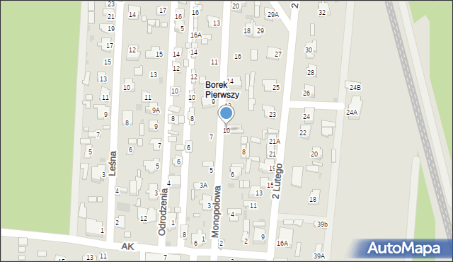 Zwierzyniec, Monopolowa, 10, mapa Zwierzyniec